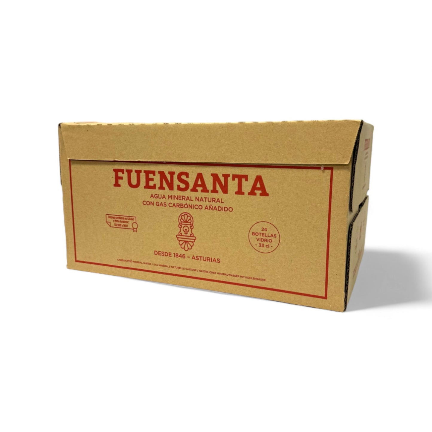 Caja de Agua Mineral Con Gas, Vidrio, 330ml, 24 pzs