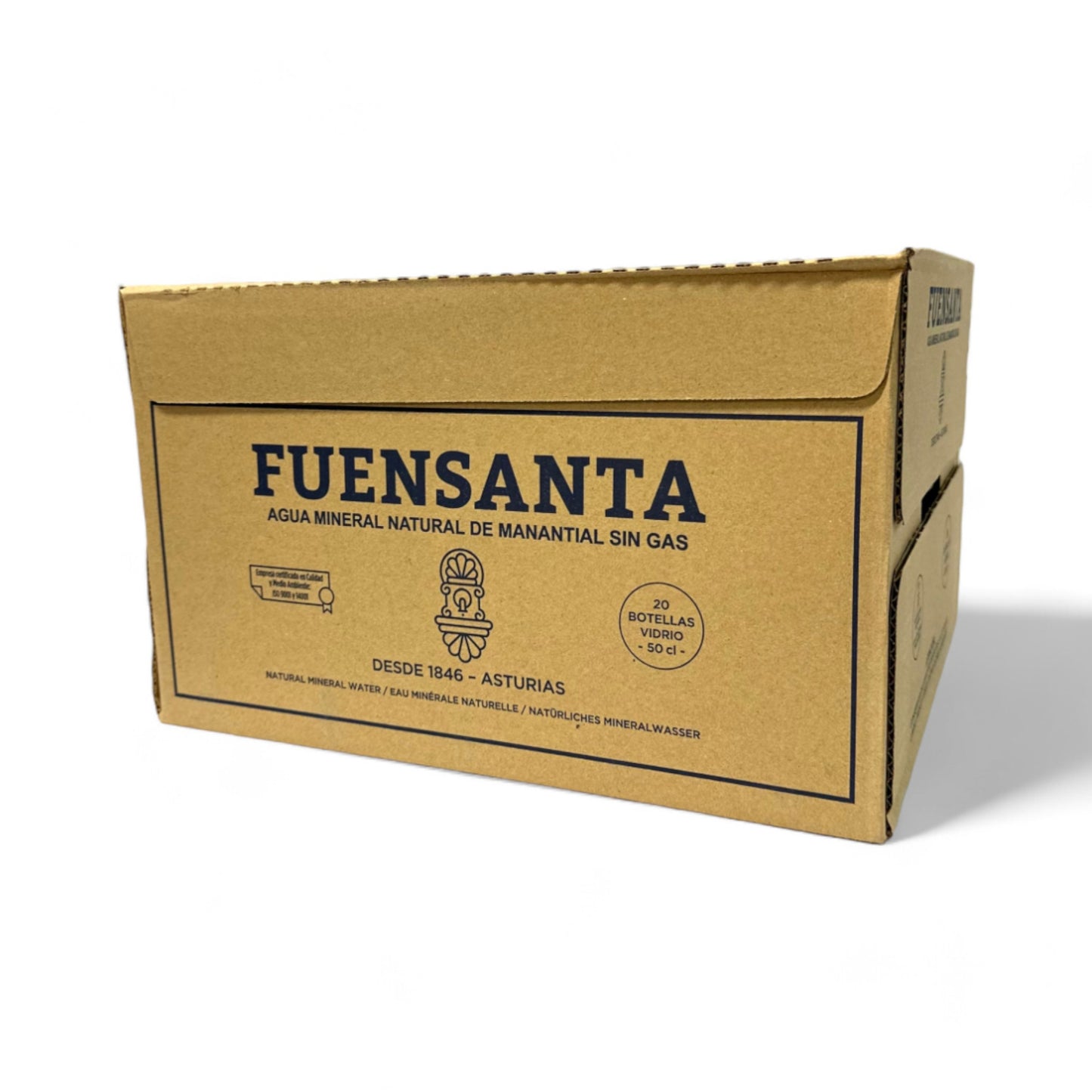 Caja de Agua Mineral Sin Gas Vidrio 500 ml, 20 pzs