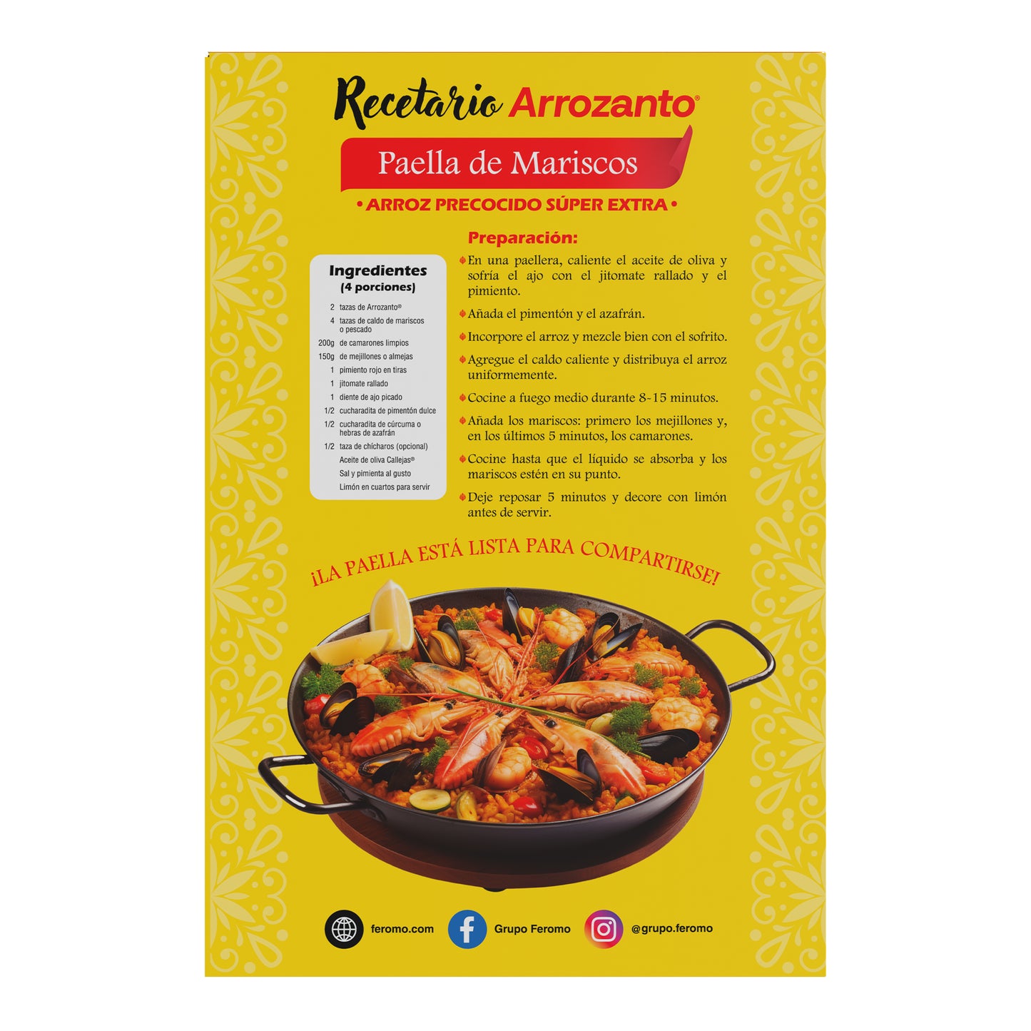 Arroz Precocido Súper Extra, Ideal para Paella, Arrozanto