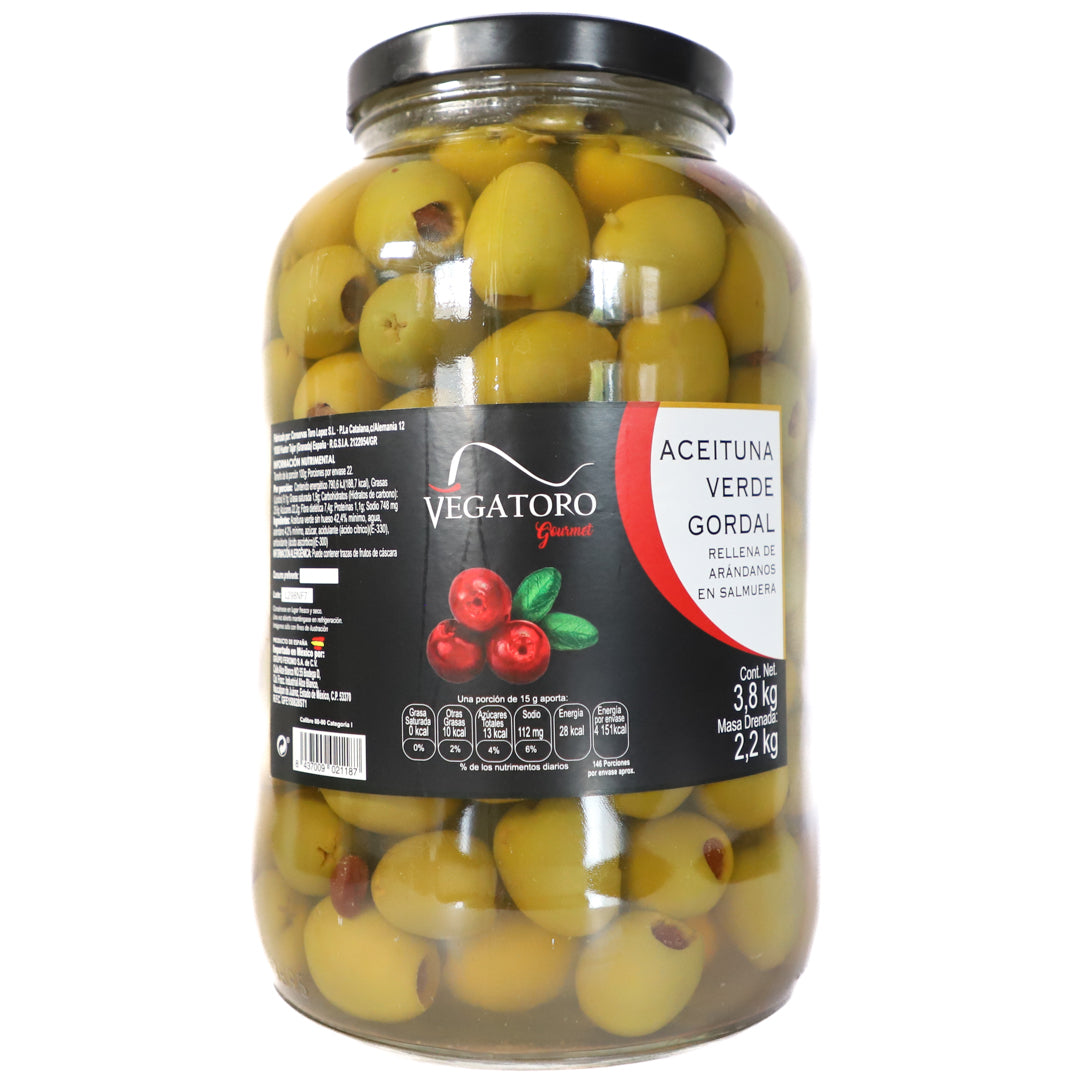 Aceituna Verde Gordal Rellena de Arándano 3.8Kg