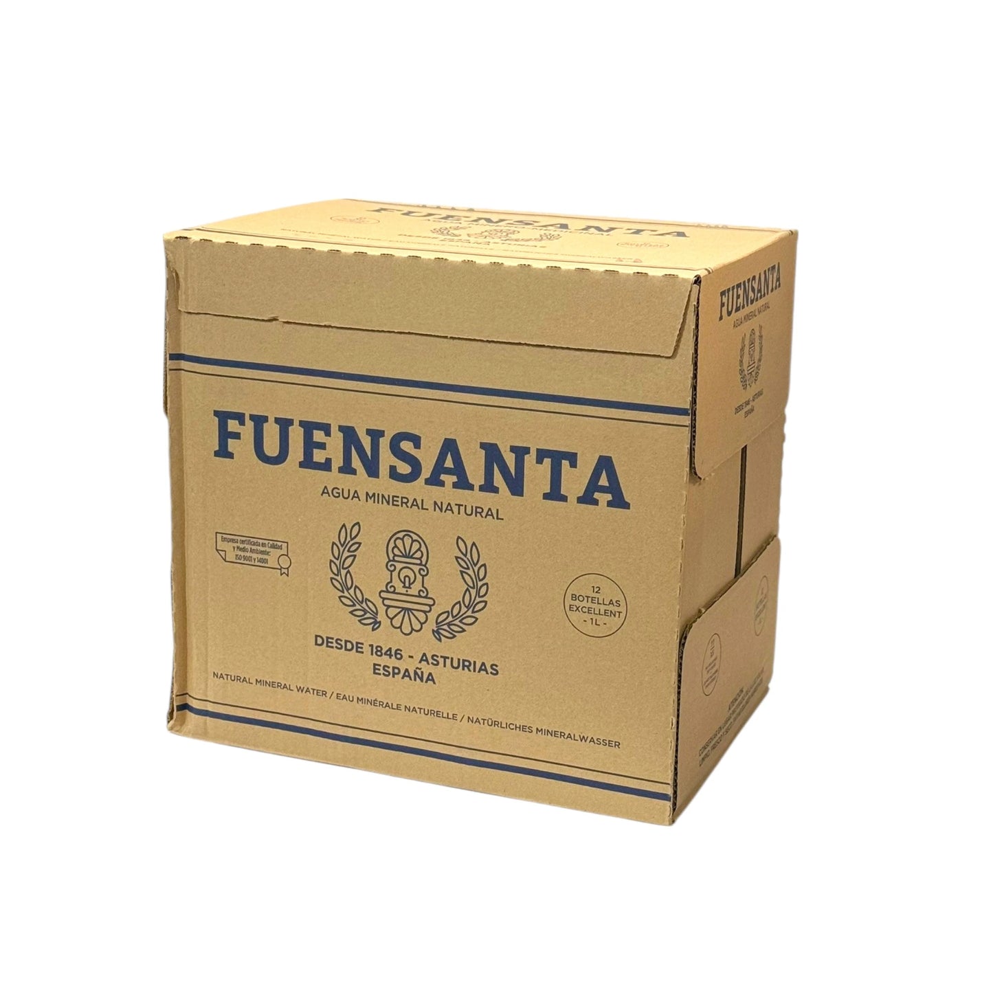 Caja de Agua Mineral Sin Gas, Excellent PET, 1 LT, 12 pzs