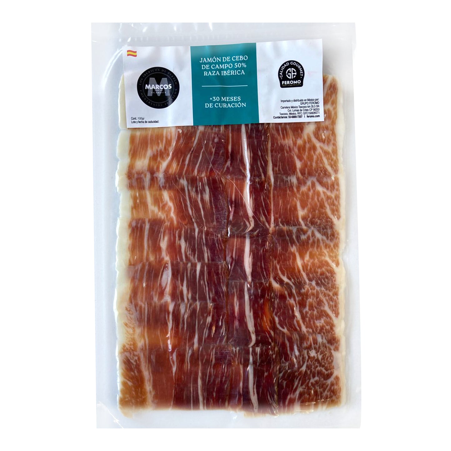 Jamón de Cebo de Campo 50% Ibérico, Paquete 100g, Marcos Salamanca