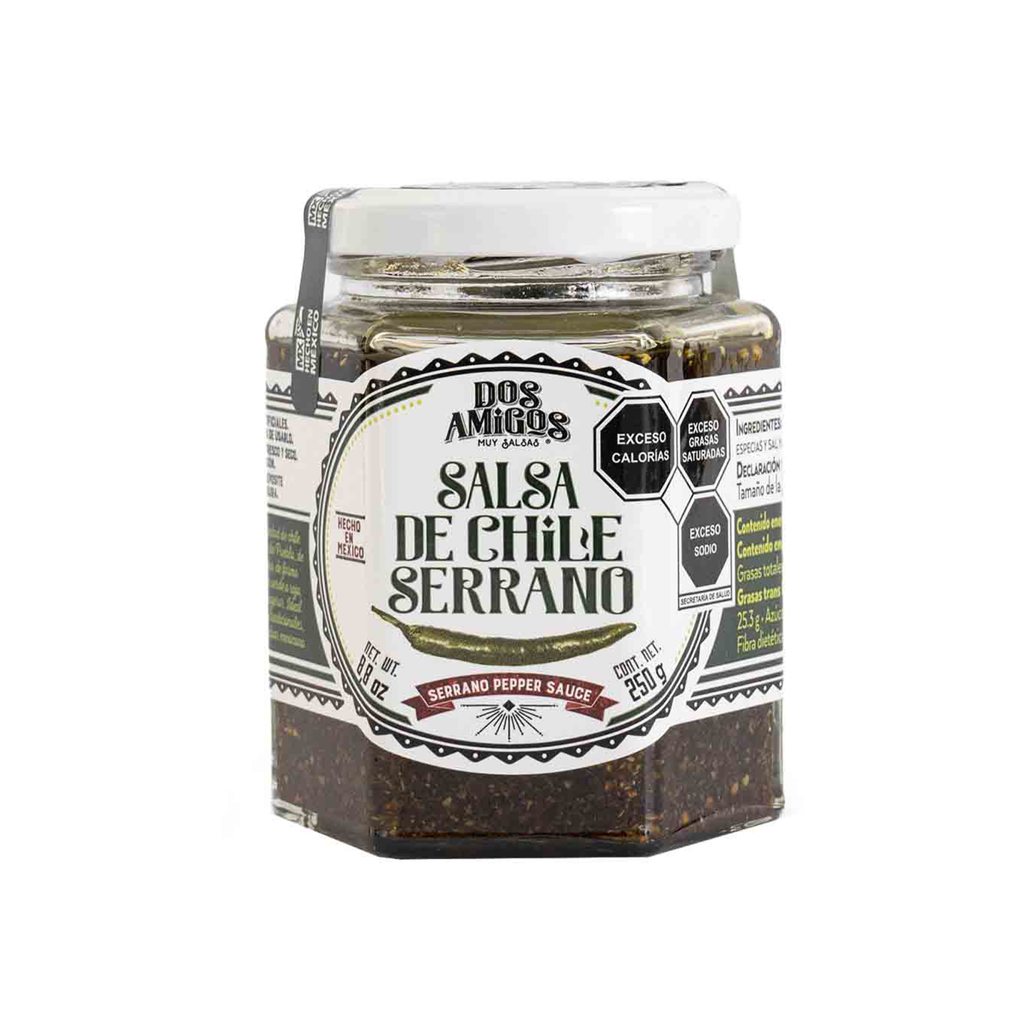 Salsa de Chile Serrano, 250g