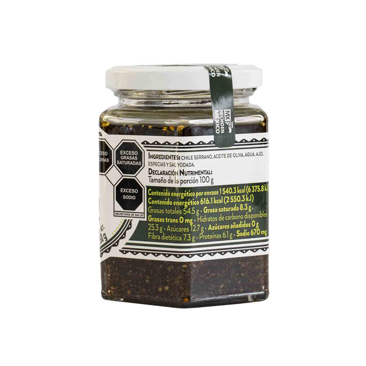 Salsa de Chile Serrano, 250g