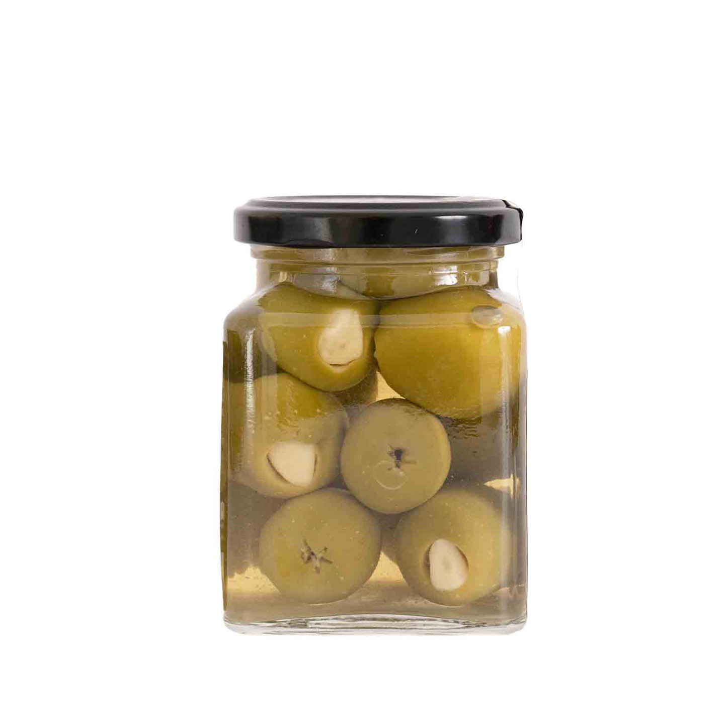Caja de Aceituna Verde Gordal Rellena de Ajo, 300g, 12 pzs