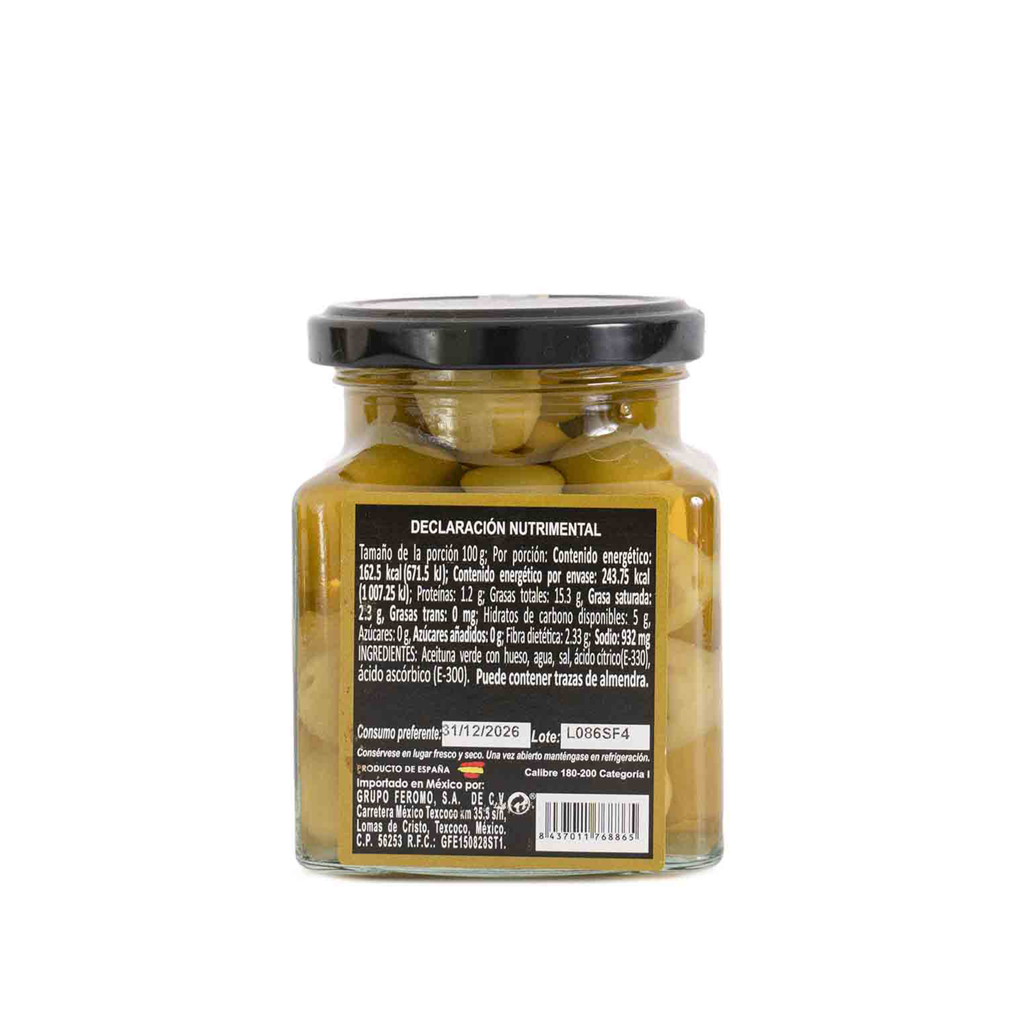 Aceituna Manzanilla Con Hueso, 300g