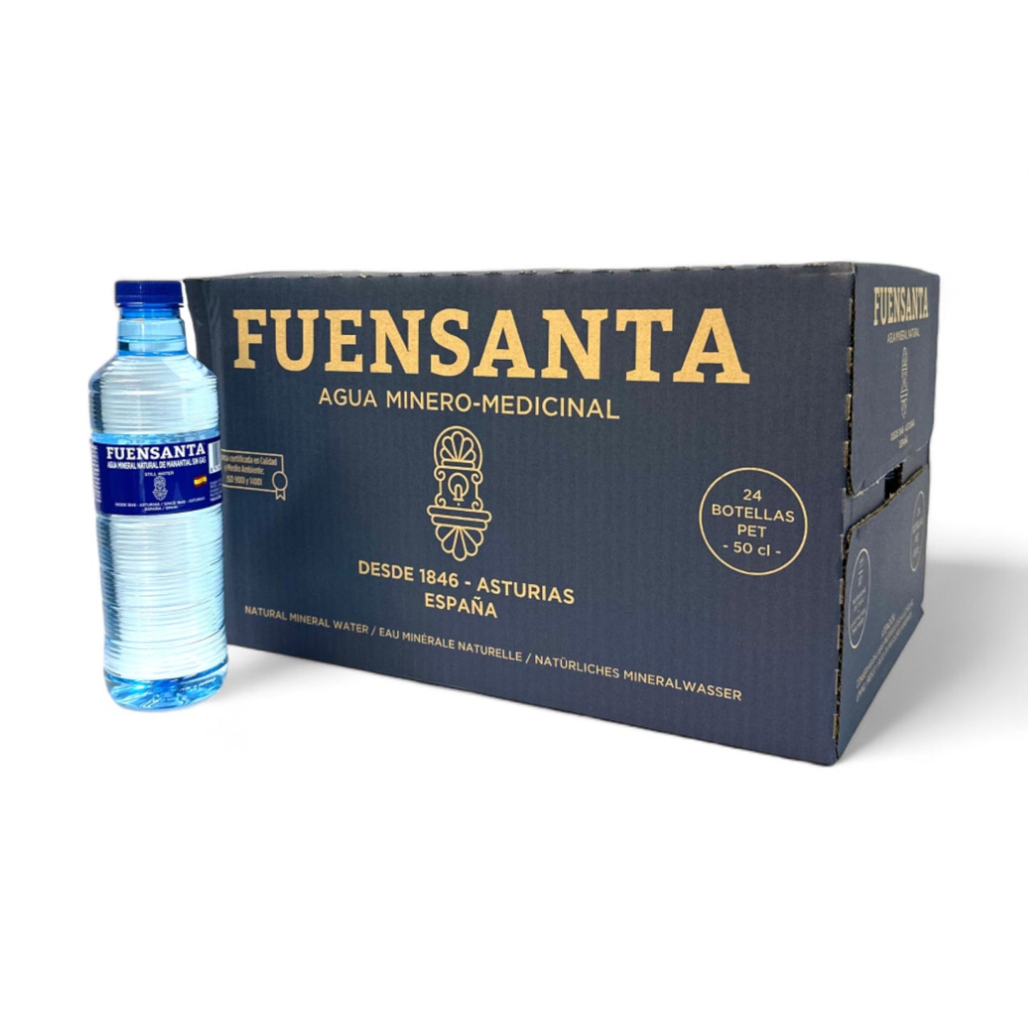 Caja de Agua Mineral Sin Gas, PET, 500ml, 24 pzs