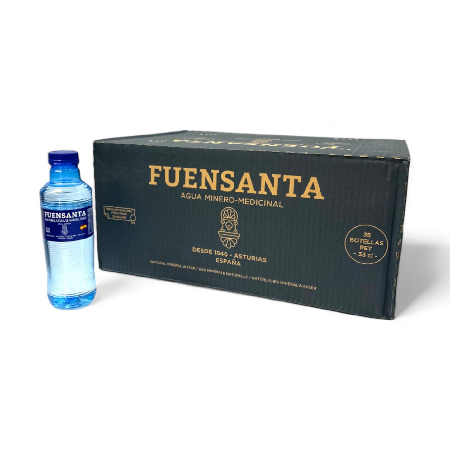 Caja de Agua Mineral Sin Gas PET, 330ml, 35 pzs