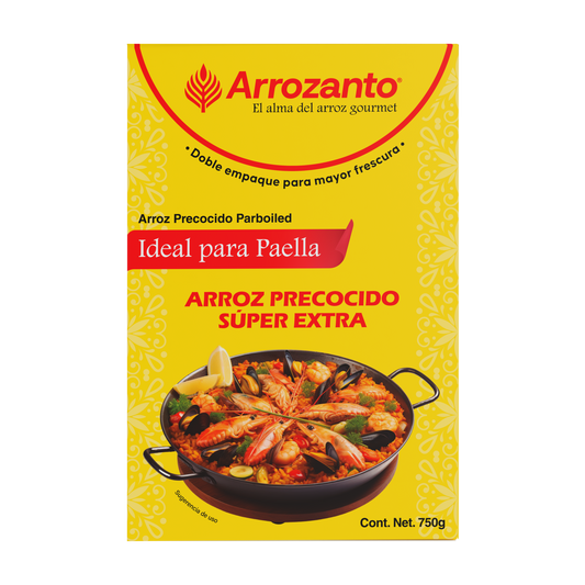 Arroz Precocido Súper Extra, Ideal para Paella, Arrozanto 750 gr