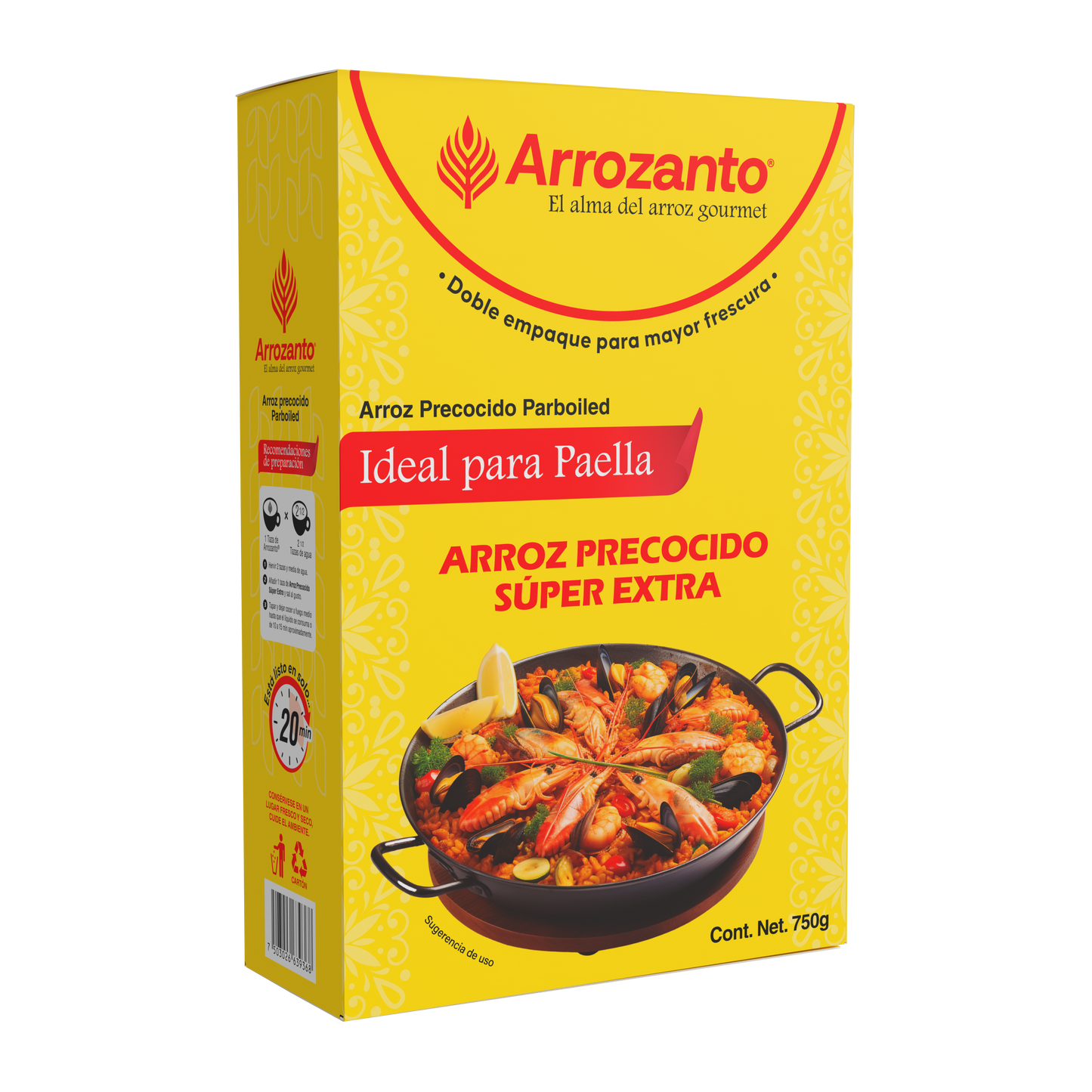 Arroz Precocido Súper Extra, Ideal para Paella, Arrozanto 750 gr