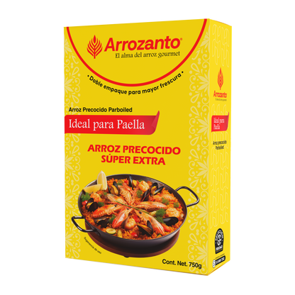 Arroz Precocido Súper Extra, Ideal para Paella, Arrozanto 750 gr