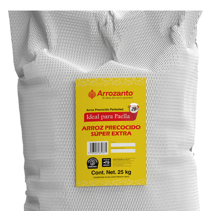 Arroz Precocido Súper Extra, Ideal para Paella, Arrozanto 25 kg