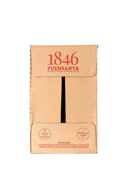 Agua Mineral Con Gas Vidrio 1L 1846 (caja con 6 pzs)